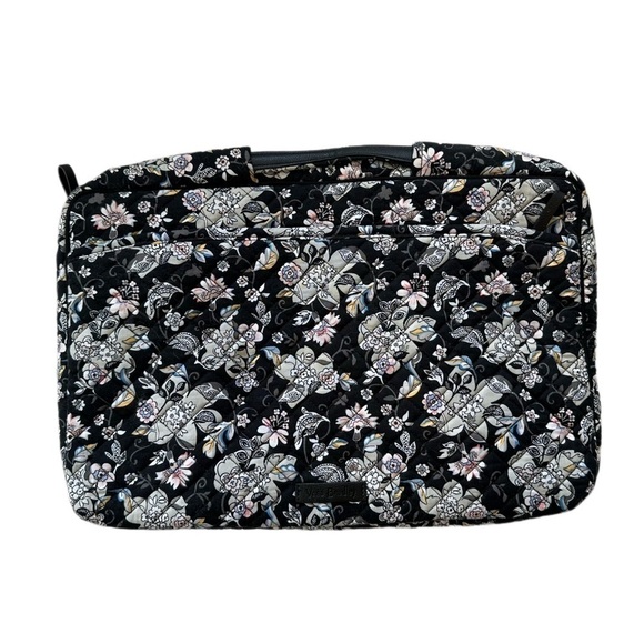 Vera Bradley Black Holland Garden Quilted Cotton Laptop Organizer up to 17” EUC - Picture 2 of 14